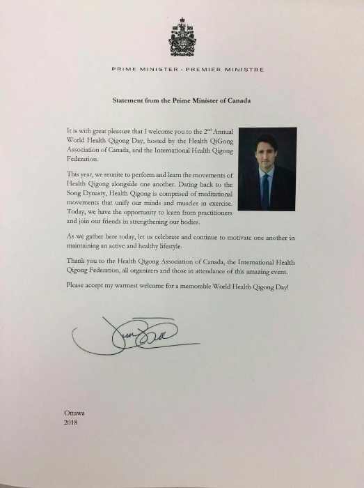 North America (Letter from the Canadian Prime Minister)